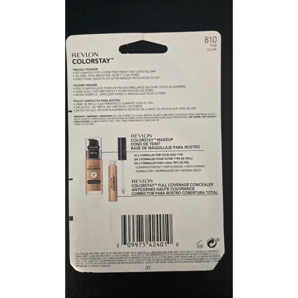 Revlon ColorStay Pressed Powder 810‎ Fair Shine Free 16 Hrs 0.3 Oz Makeup